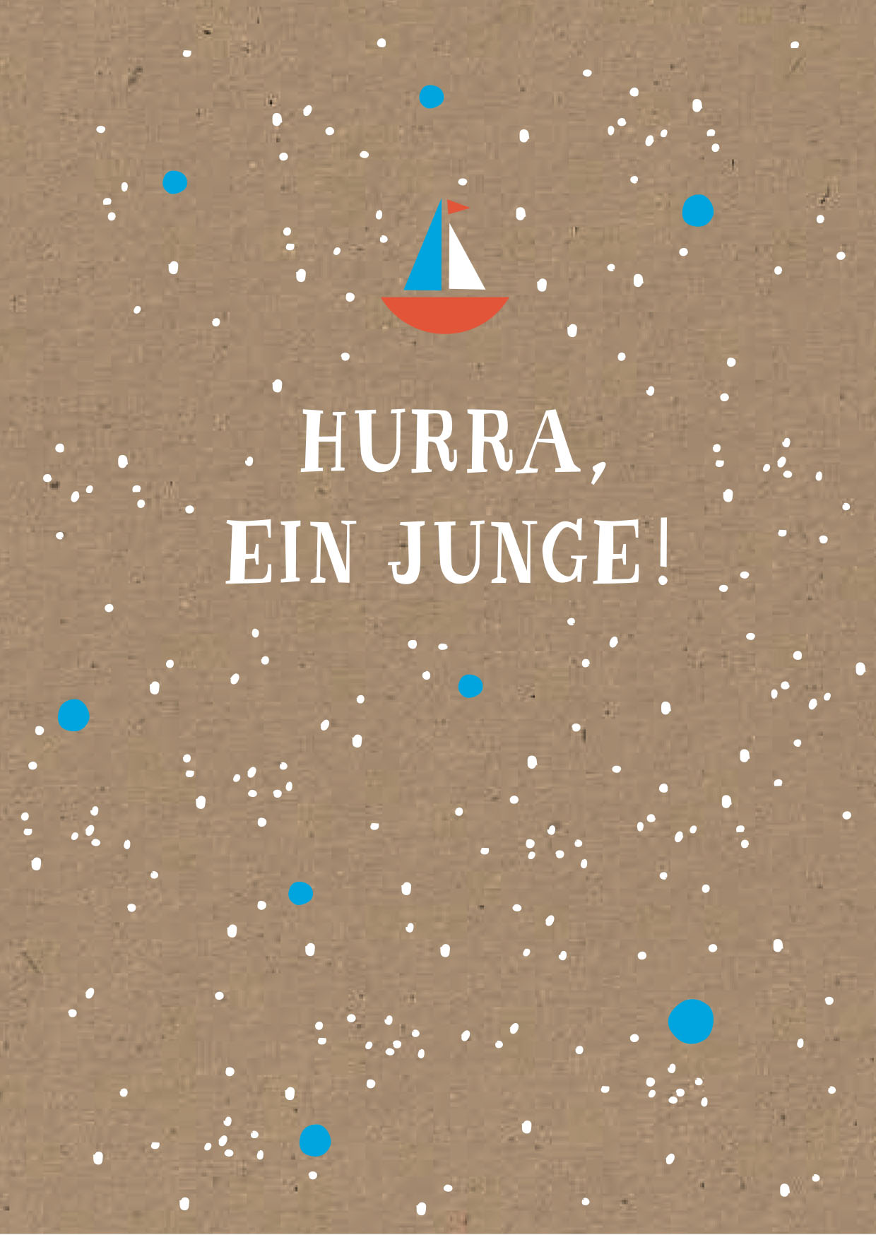 Postkarte - Designfräulein - Hurra, ein Junge