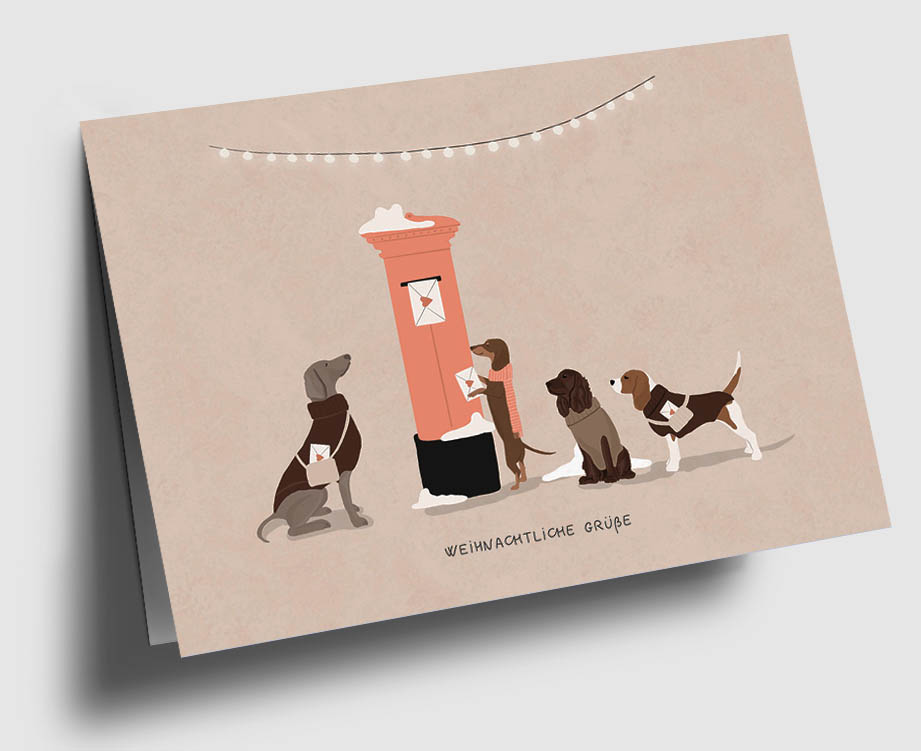 Klappkarte C6 - Alfie's Greetings - Weihnachtsgrüße