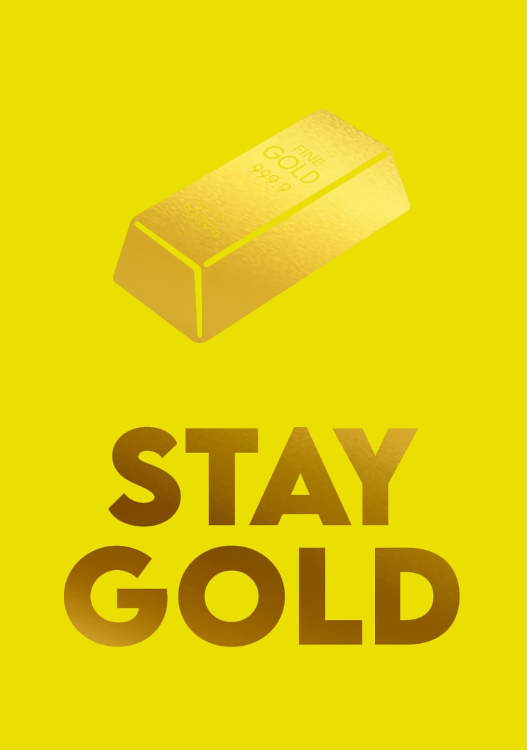 Postkarte - pure - stay gold