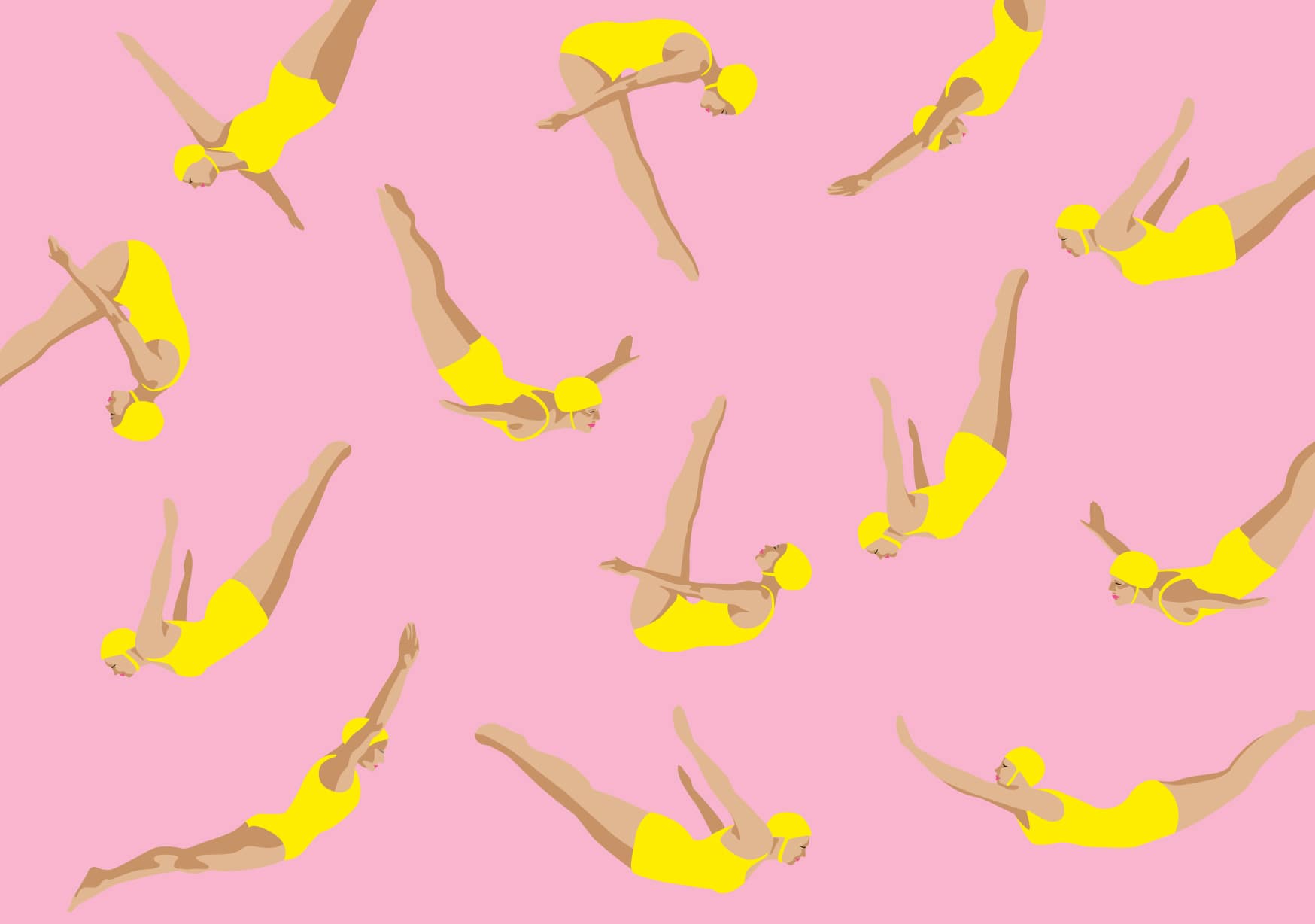 Postkarte - neonstyle - Schwimmerinnen Postkarte - neonstyle - Schwimmerinnen