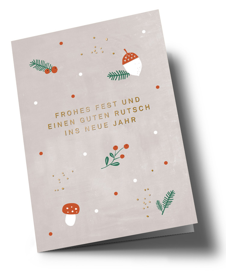 Klappkarte - Designfräulein - Xmas Weihnachtsnuss Klappkarte - Designfräulein - Xmas Weihnachtsnuss