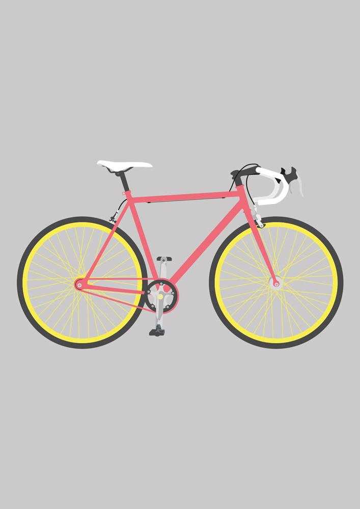 ArtPrint A4 - Modern Art - Racing Bike