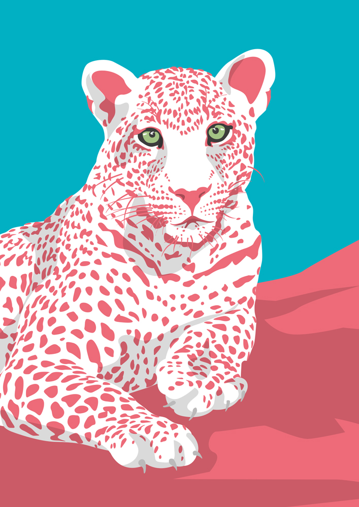 ArtPrint A4 - Modern Art - Leopard