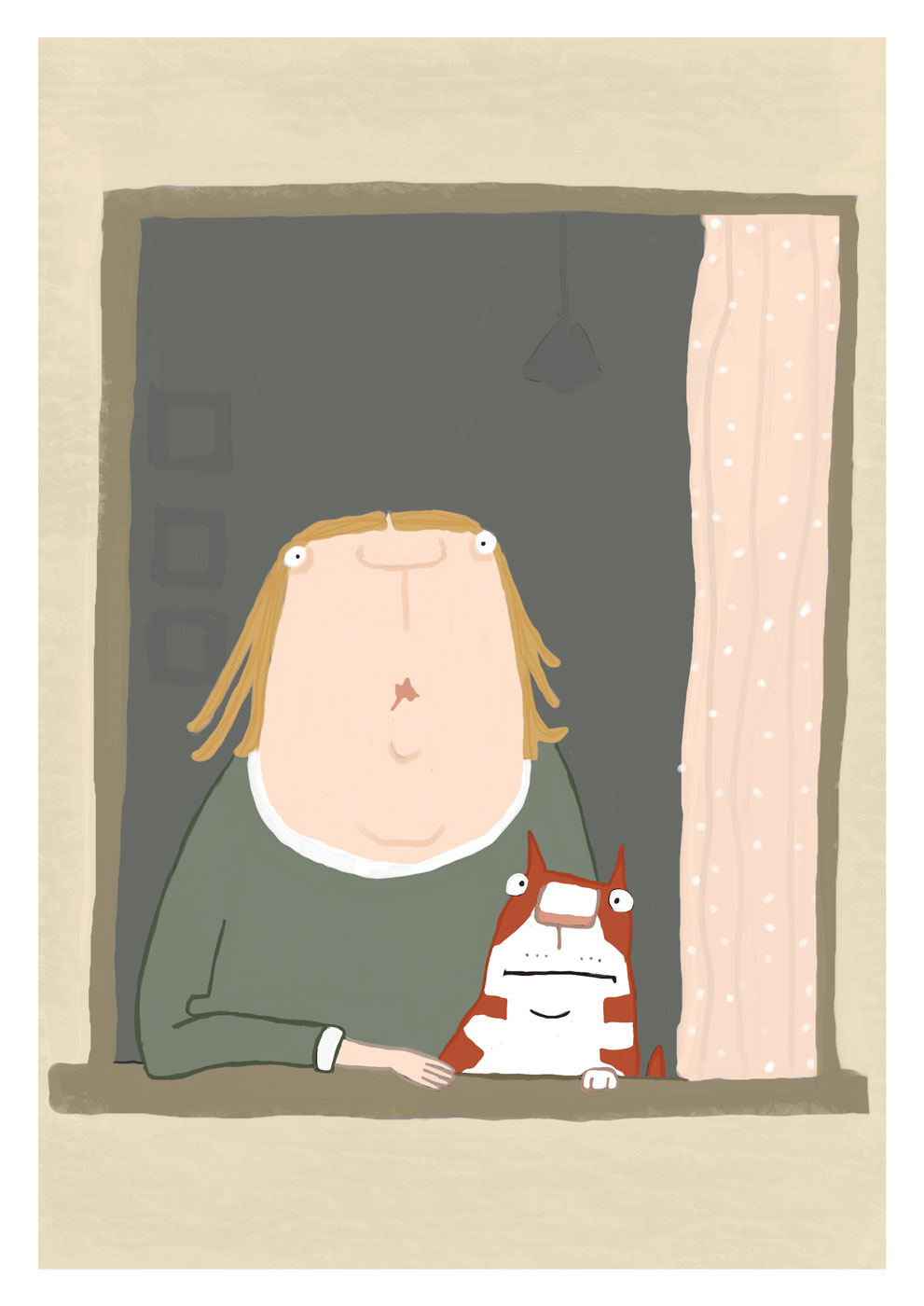 Postkarte - kittiekatstudio - fenster