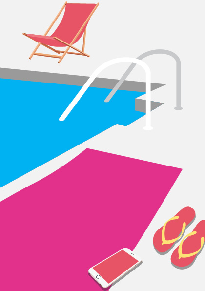 ArtPrint A5 - luminous - Pool ArtPrint A5 - luminous - Pool