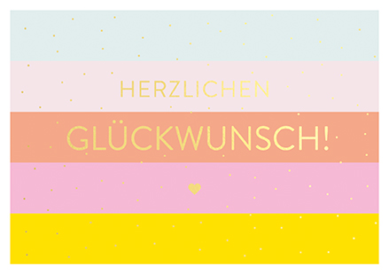 Klappkarte - La Card - Glückwunsch, poppig