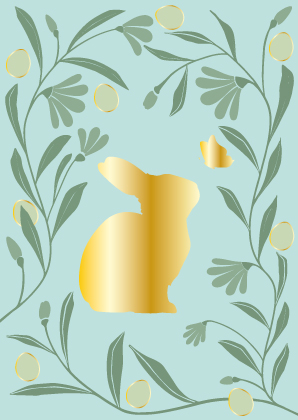 Postkarte - Toni Starck - Rabbit and Butterfly Postkarte - Toni Starck - Rabbit and Butterfly