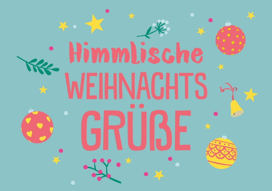 Postkarte - luminous - Himmlische Weihnachtsgrüße