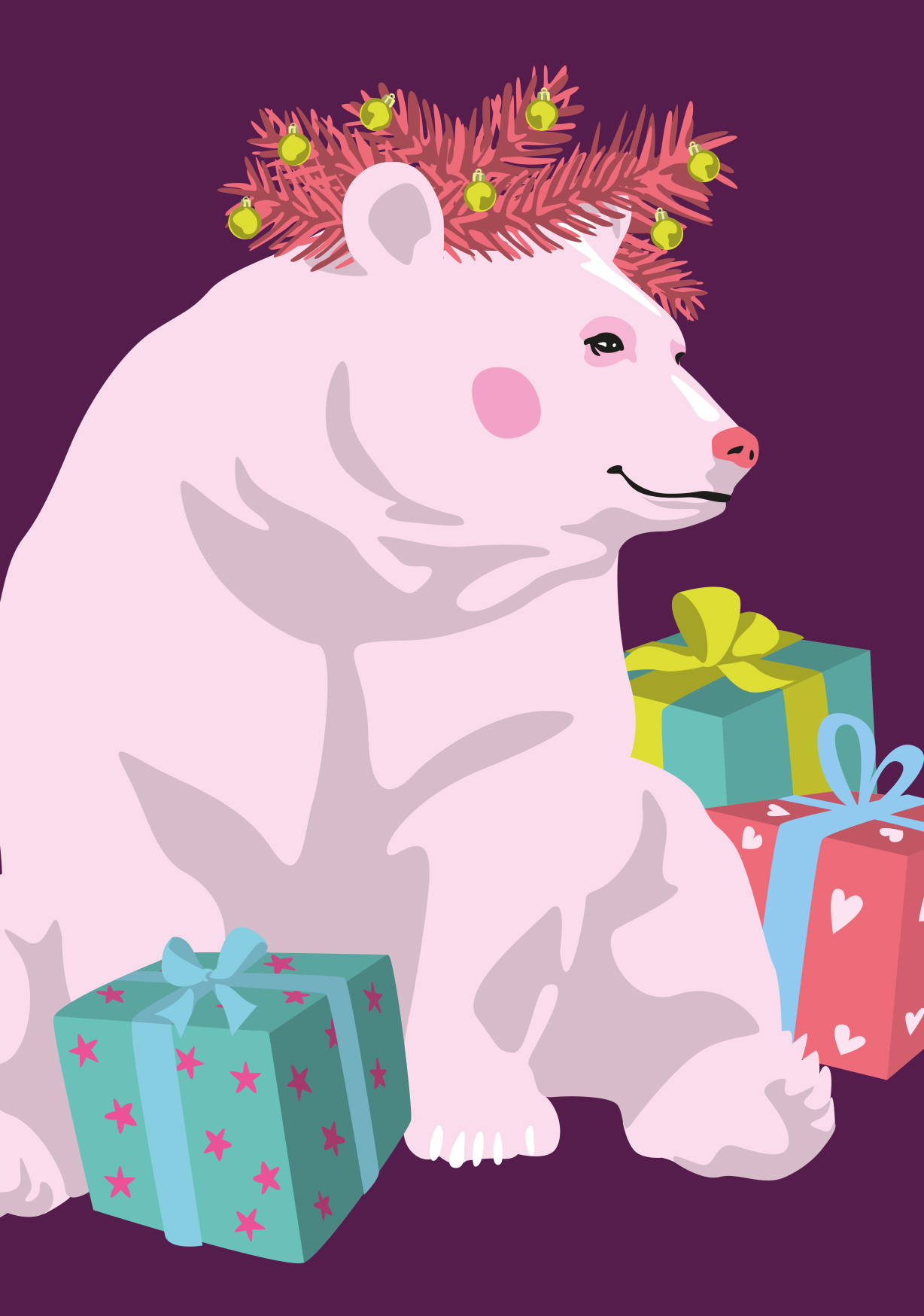 Postkarte - luminous - Icebear