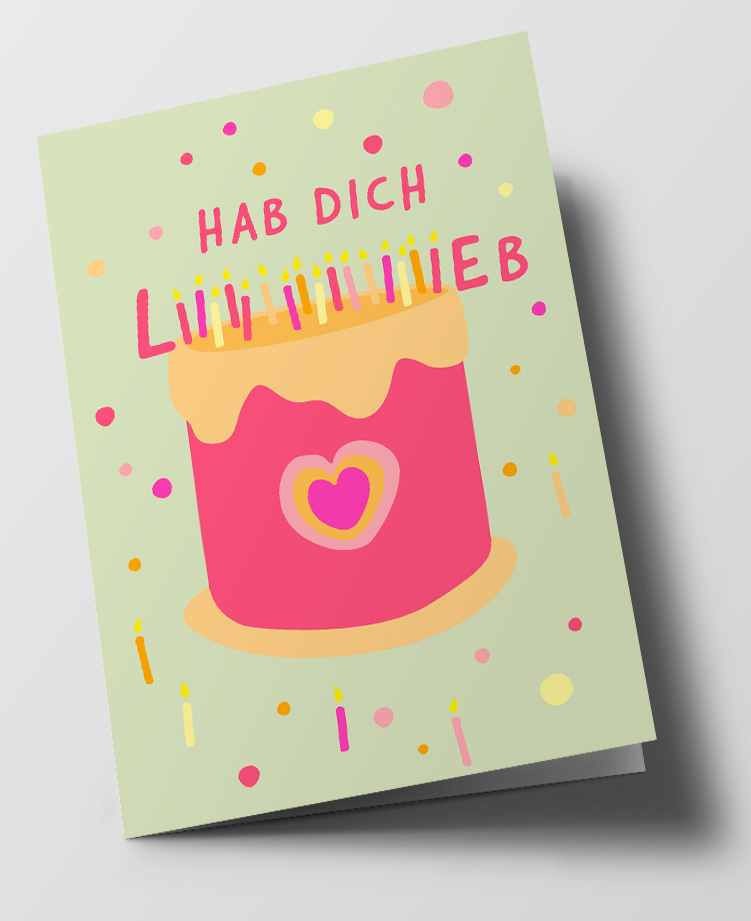 Klappkarte C6 - nola - Ich hab dich lieb Klappkarte C6 - nola - Ich hab dich lieb