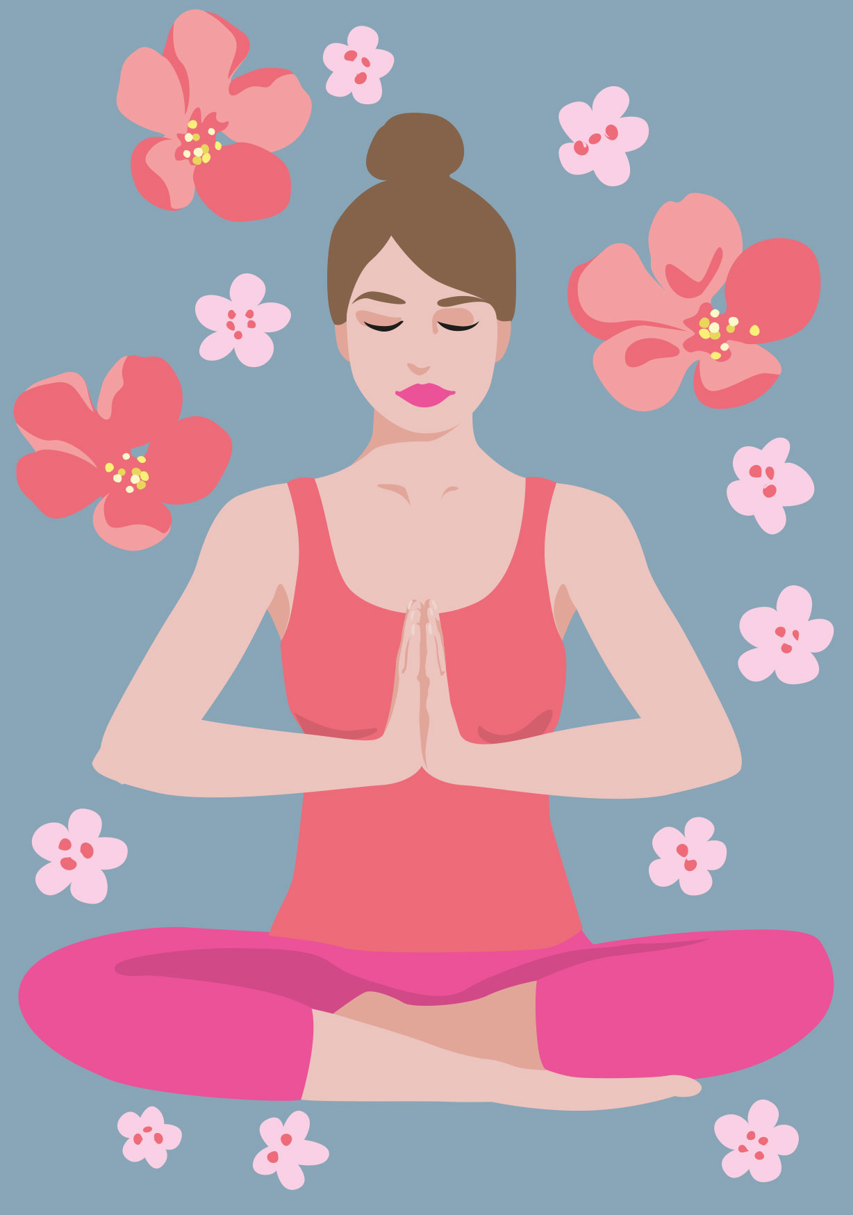 Postkarte - happiness - Yoga Lotus Seat
