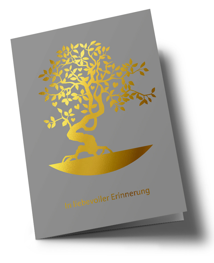 Klappkarte C6 - pure - In liebevoller Erinnerung Klappkarte C6 - pure - In liebevoller Erinnerung