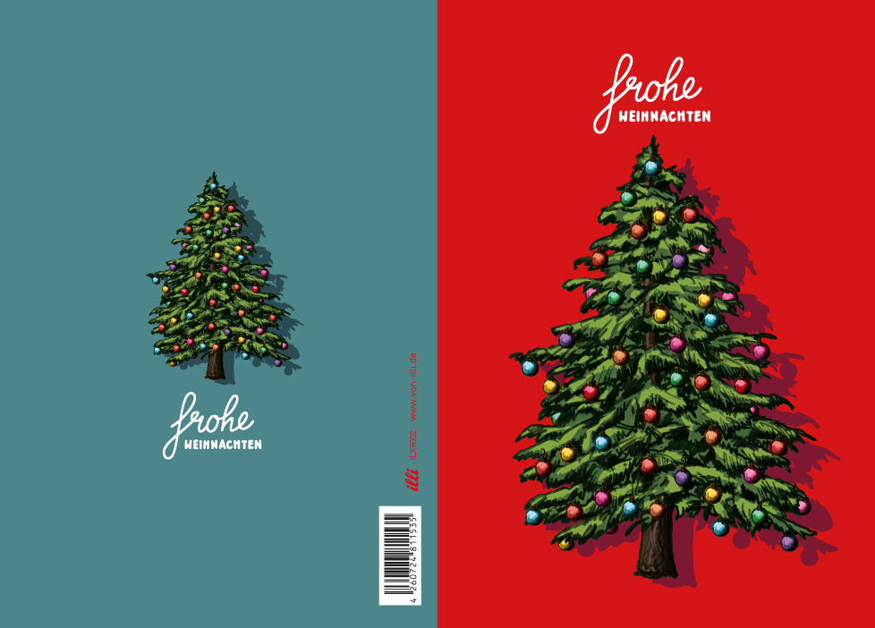 Klappkarte B6 - illi - Nadolig Klappkarte B6 - illi - Nadolig