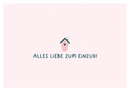 Klappkarte - La Card - Einzug, Vogelhäuschen