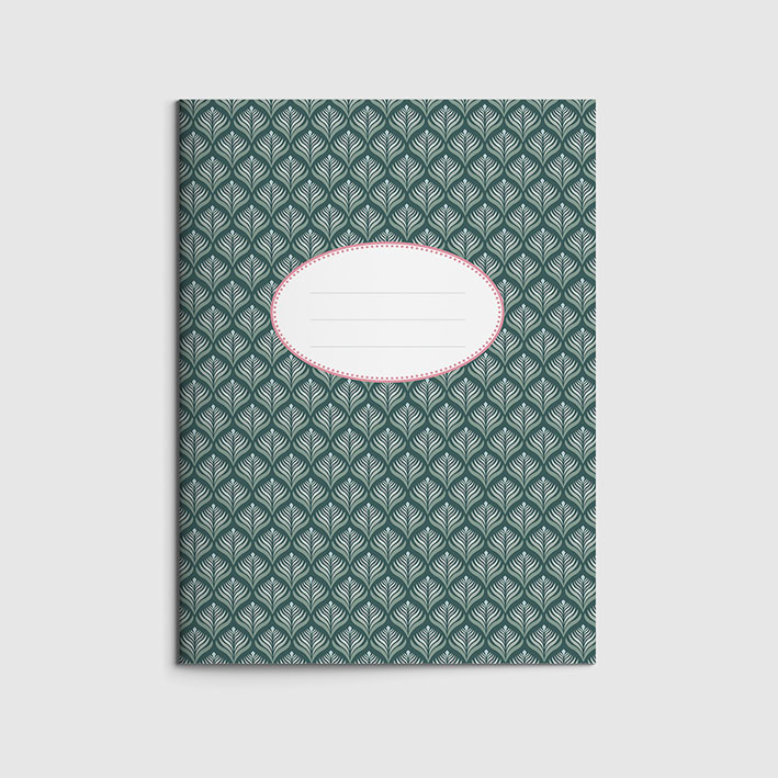 Notizheft A5 - Toni Starck Pattern- green elegance