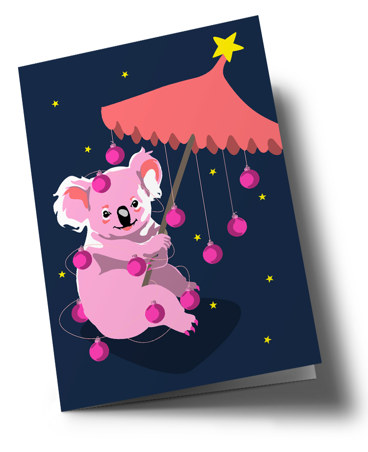 Klappkarte C6 - Happiness - Koala