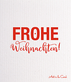 Spültuch - Frohe Weihnachten, Typo, rot Spültuch - Frohe Weihnachten, Typo, rot