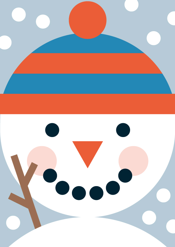 Postkarte - Designfräulein - Funny Faces - Schneemann