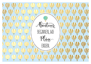 Klappkarte C6 - La Card - Abenteuer beginnen