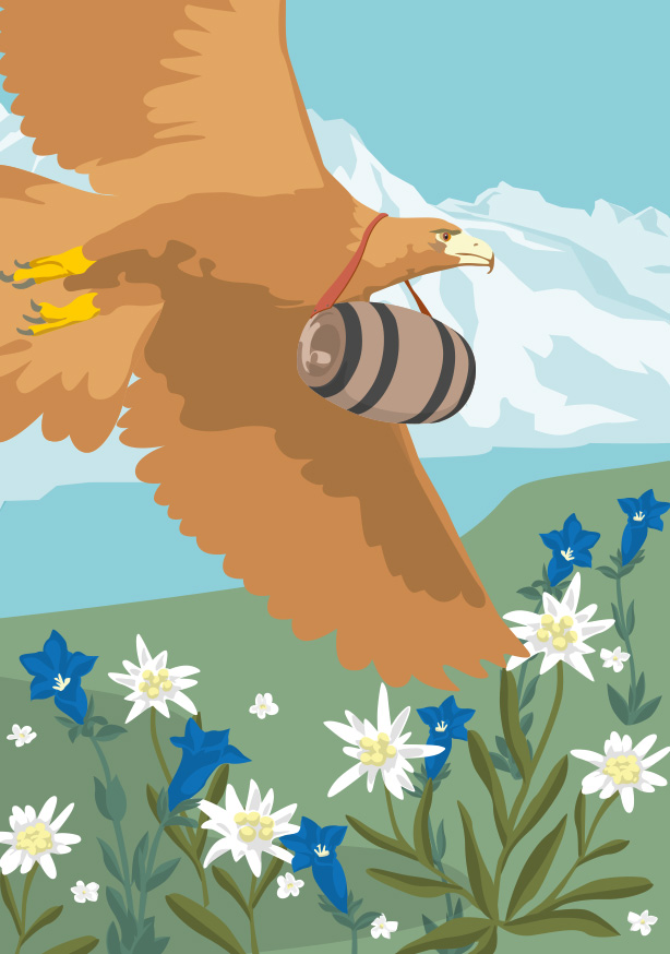 Postkarte - crissXcross - Adler - Spring Eagle