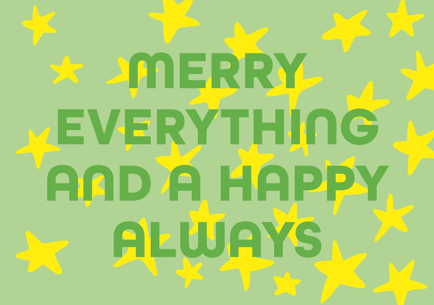 Postkarte - luminous - Merry everything