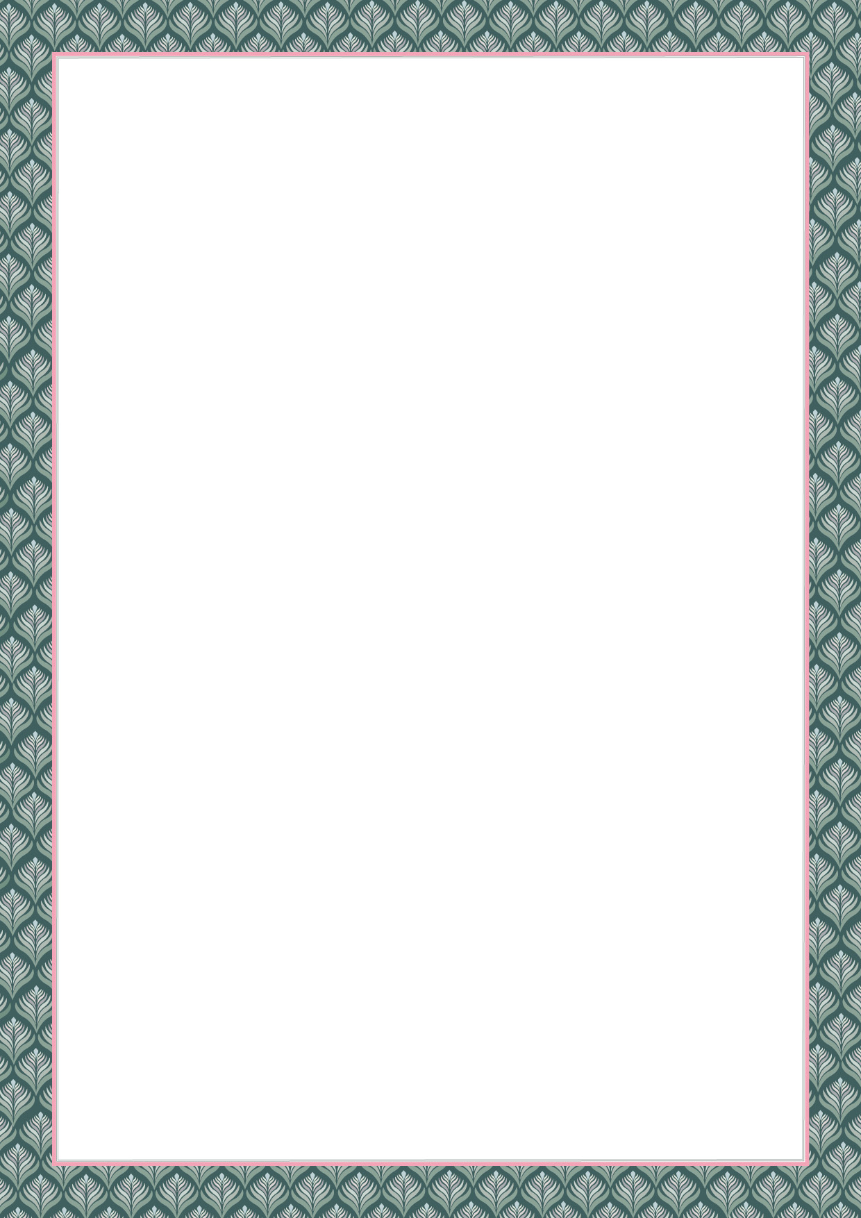 Block A4 - Toni Starck Pattern - Green Elegance