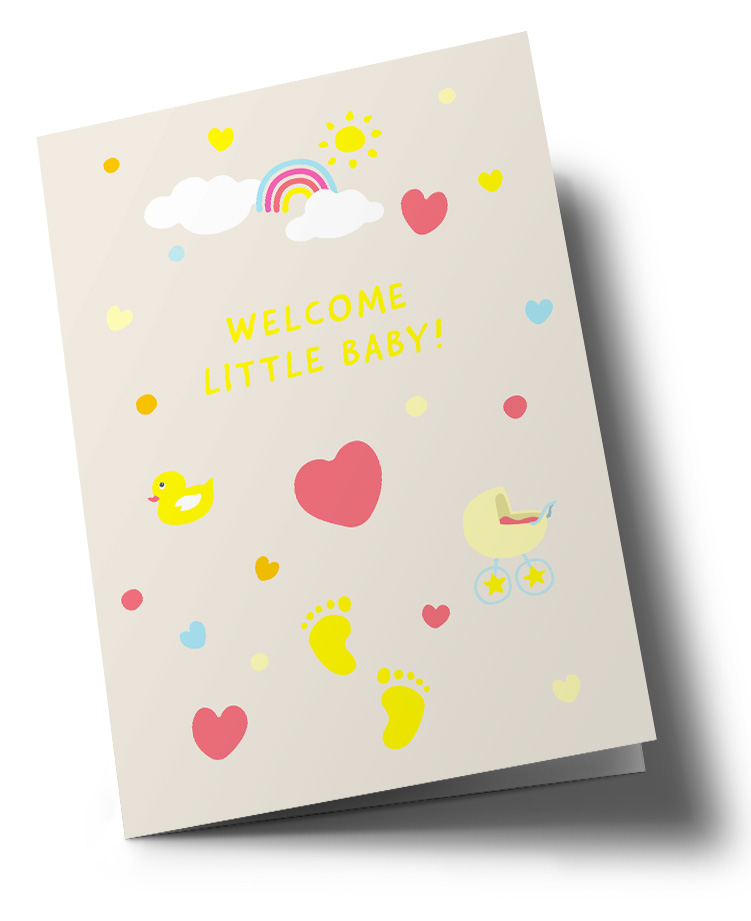 Klappkarte C6 - nola - Welcome little Baby