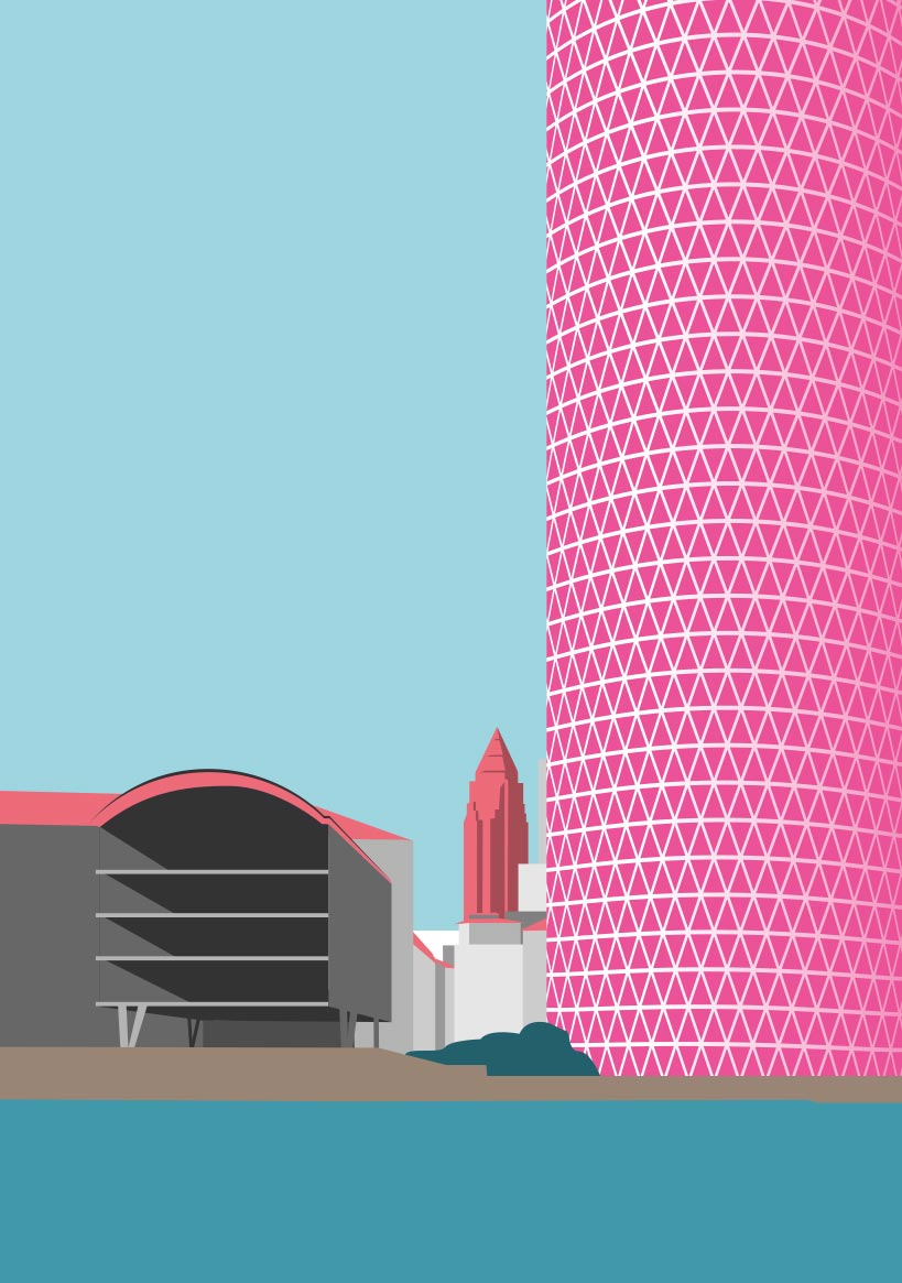 Postkarte -Bon Voyage- Geripptes, Frankfurt Postkarte -Bon Voyage- Geripptes, Frankfurt