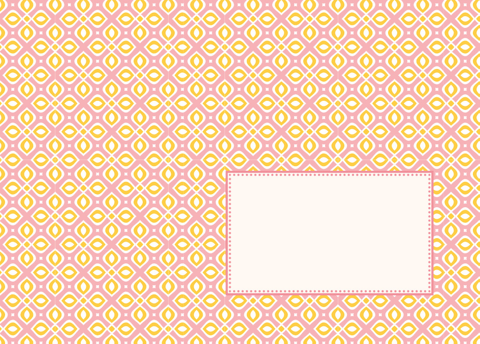 Umschlag - Toni Starck Pattern - Buttercreme Rosy