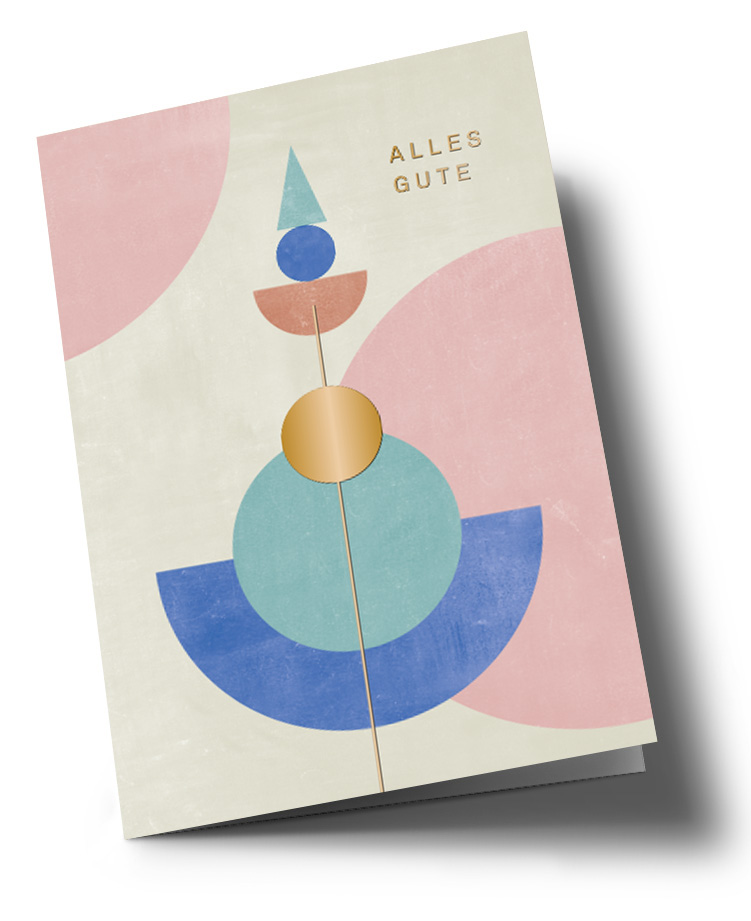 Klappkarte - Designfräulein - Alles Gute