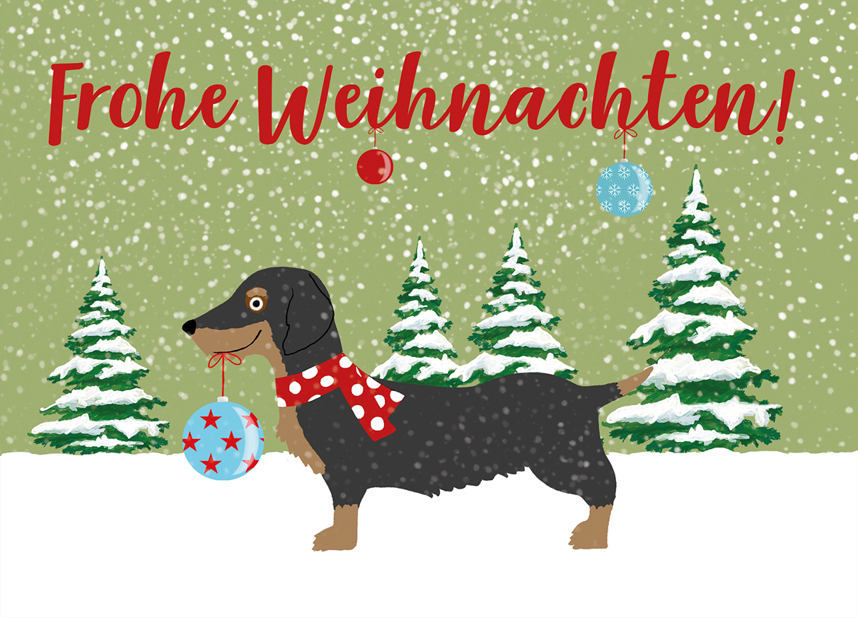 Postkarte - m-illu - Rauhaardackel Postkarte - m-illu - Rauhaardackel