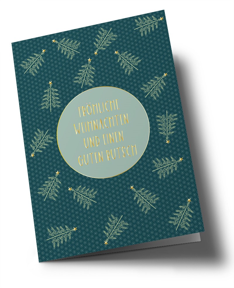 Klappkarte C6 - Toni Starck - trees petrol Klappkarte C6 - Toni Starck - trees petrol