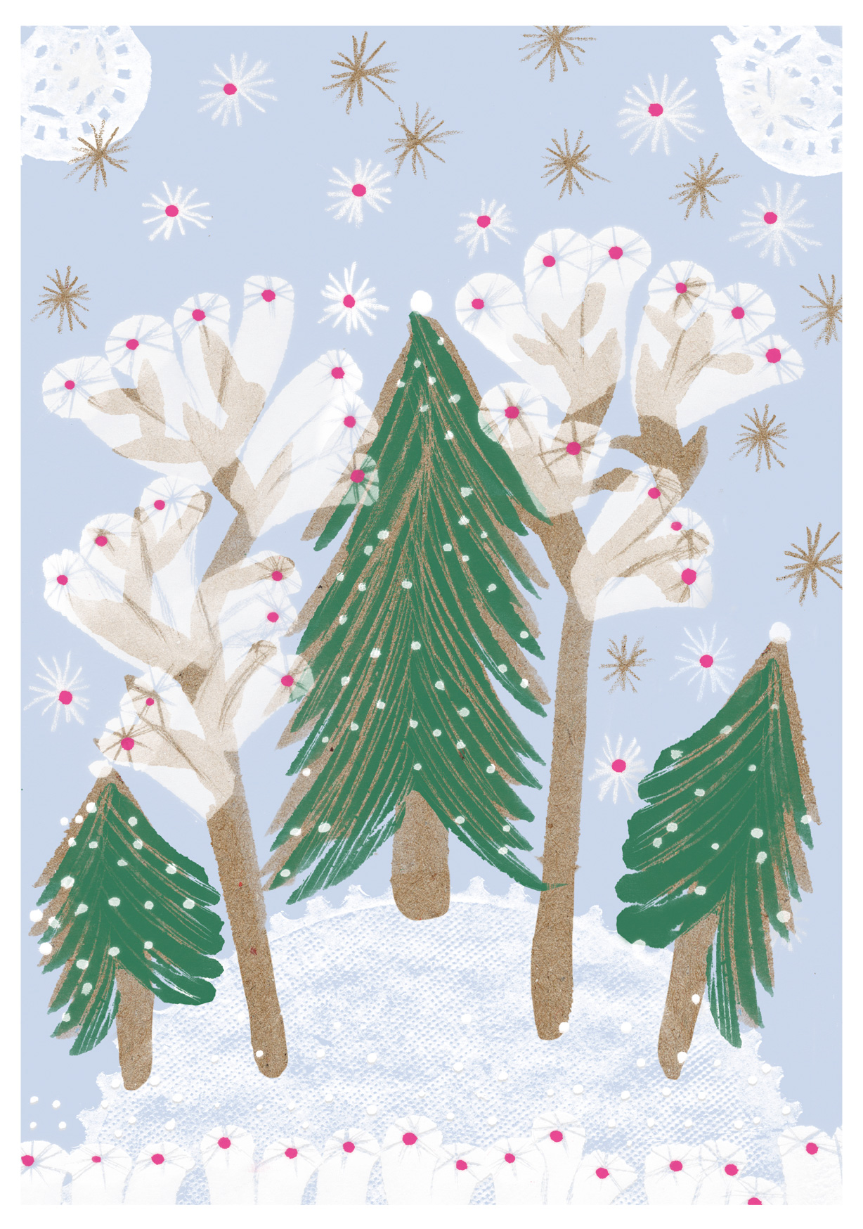 Postkarte - schönegrüsse - Winterwald