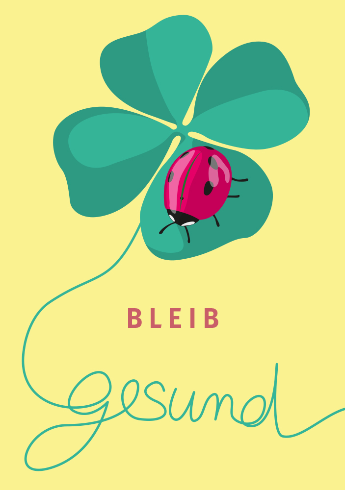 Postkarte - Lucky Cards - Bleib gesund