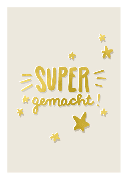 Postkarte - illi - Goldprägung - TINOPAI Super gemacht!