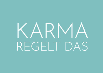 Postkarte - Wortsinn - Karma regelt das Postkarte - Wortsinn - Karma regelt das