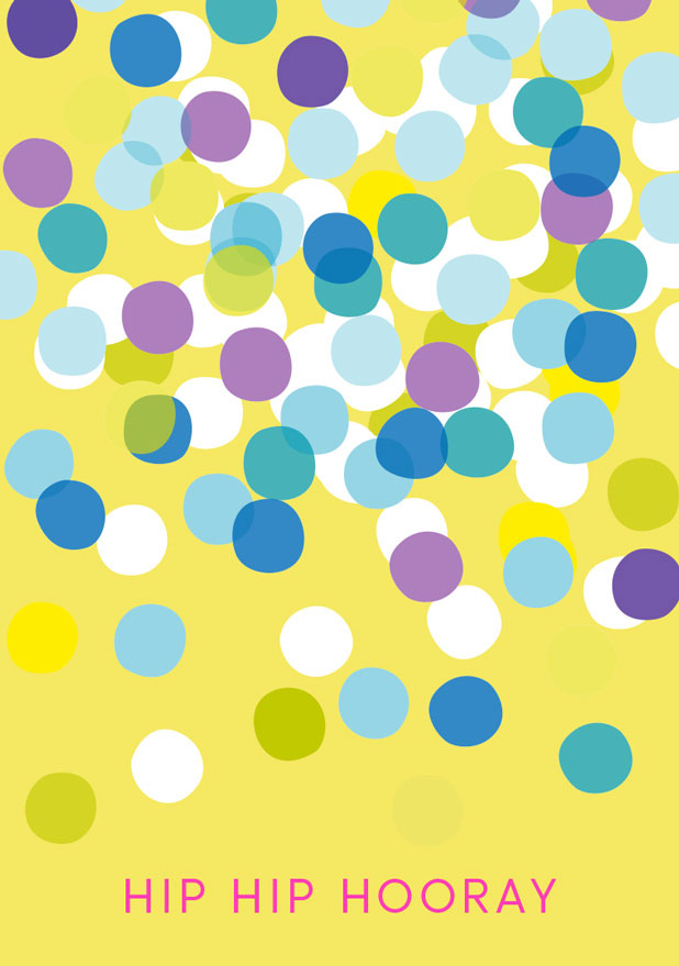 Postkarte - neonstyle - hip hip hooray Postkarte - neonstyle - hip hip hooray