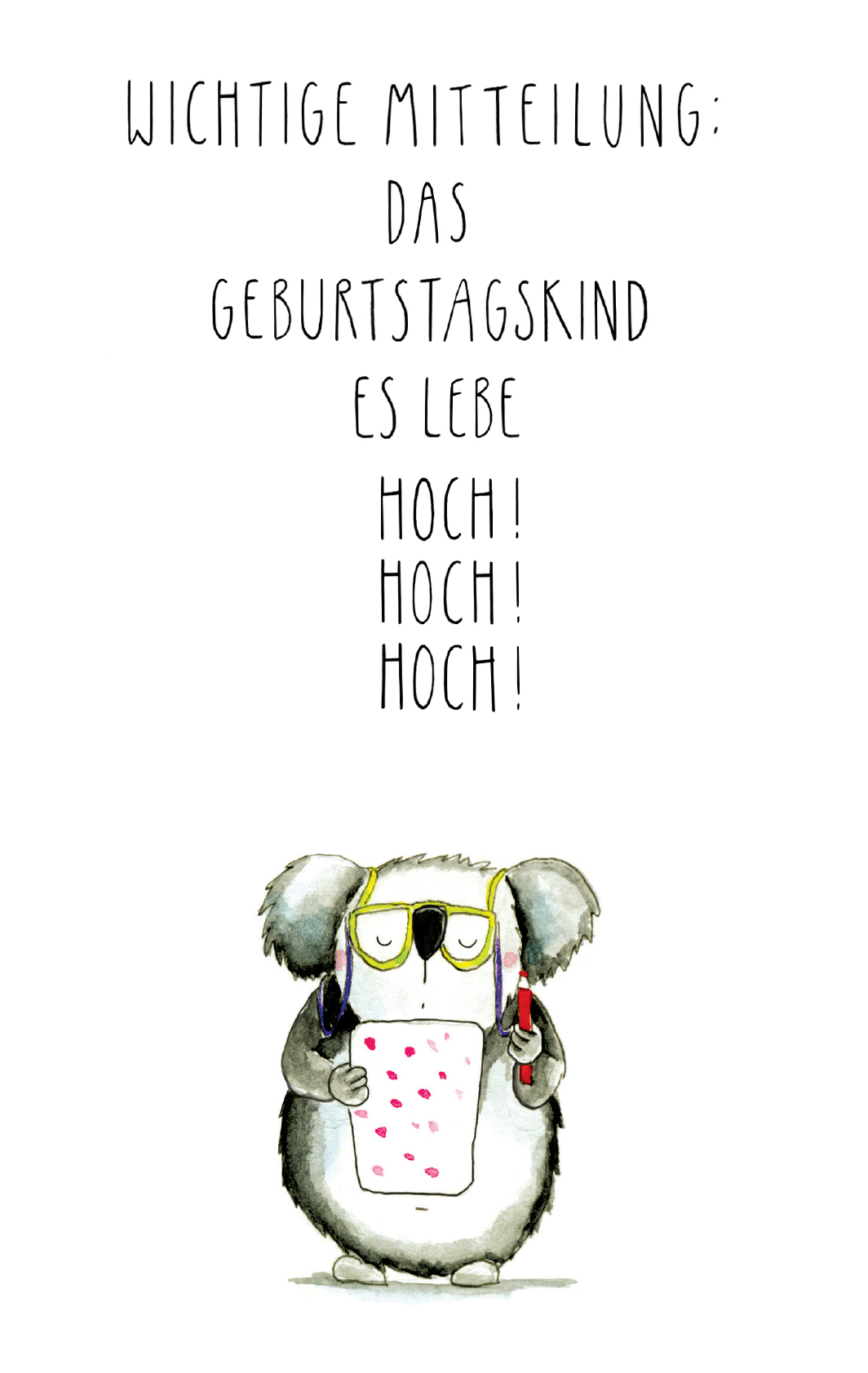 Klappkarte C6 - Tabea Güttner - Wichtige Mitteilung