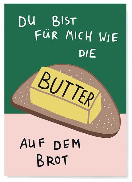 Postkarte - familytree - Die Butter