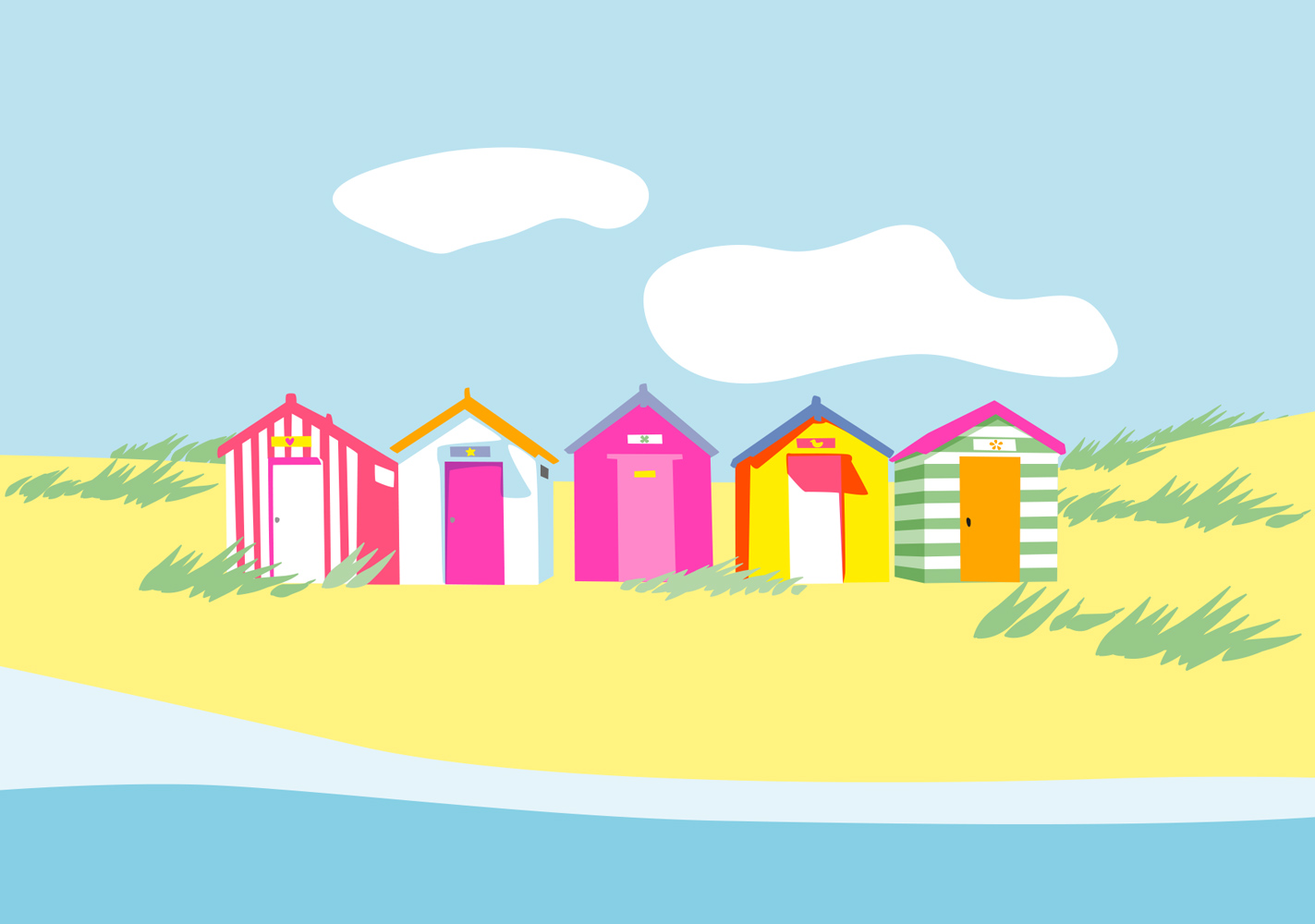 Postkarte - Limoncella - Umkleidekabinen Postkarte - Limoncella - Umkleidekabinen