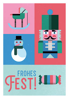 Postkarte - Daria Ivanova - Weihnachten Multi Motiv