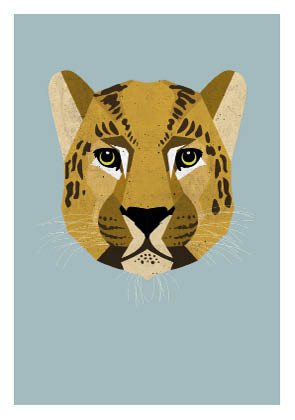 Postkarte - Daria Ivanova - Leopard