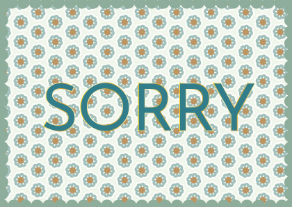 Postkarte - Toni Starck - Sorry Postkarte - Toni Starck - Sorry