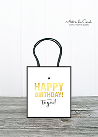 Geschenktüte Mini - Happy, Rahmen