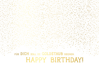 Postkarte - La Card - Goldstaub Postkarte - La Card - Goldstaub