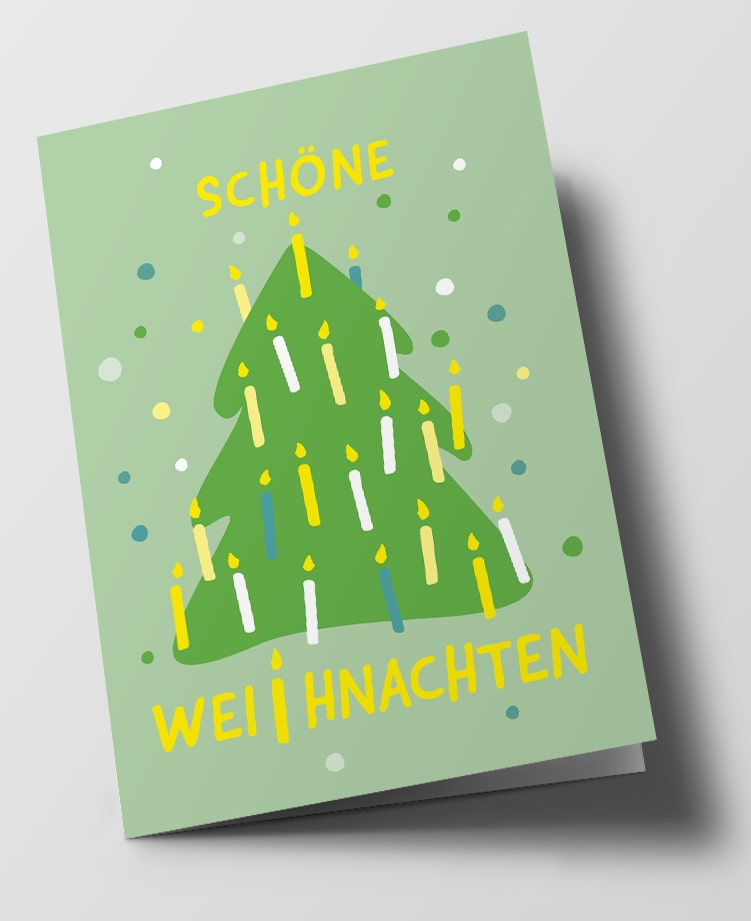 Klappkarte C6 - nola - candle tree Klappkarte C6 - nola - candle tree