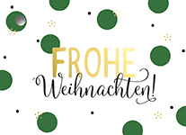 Geschenkanhänger - Weihnachtskreise, grün