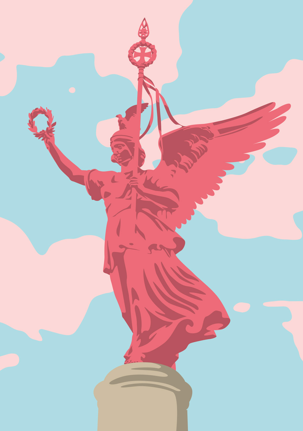 Postkarte - Bon Voyage - Siegessäule, Berlin Postkarte - Bon Voyage - Siegessäule, Berlin