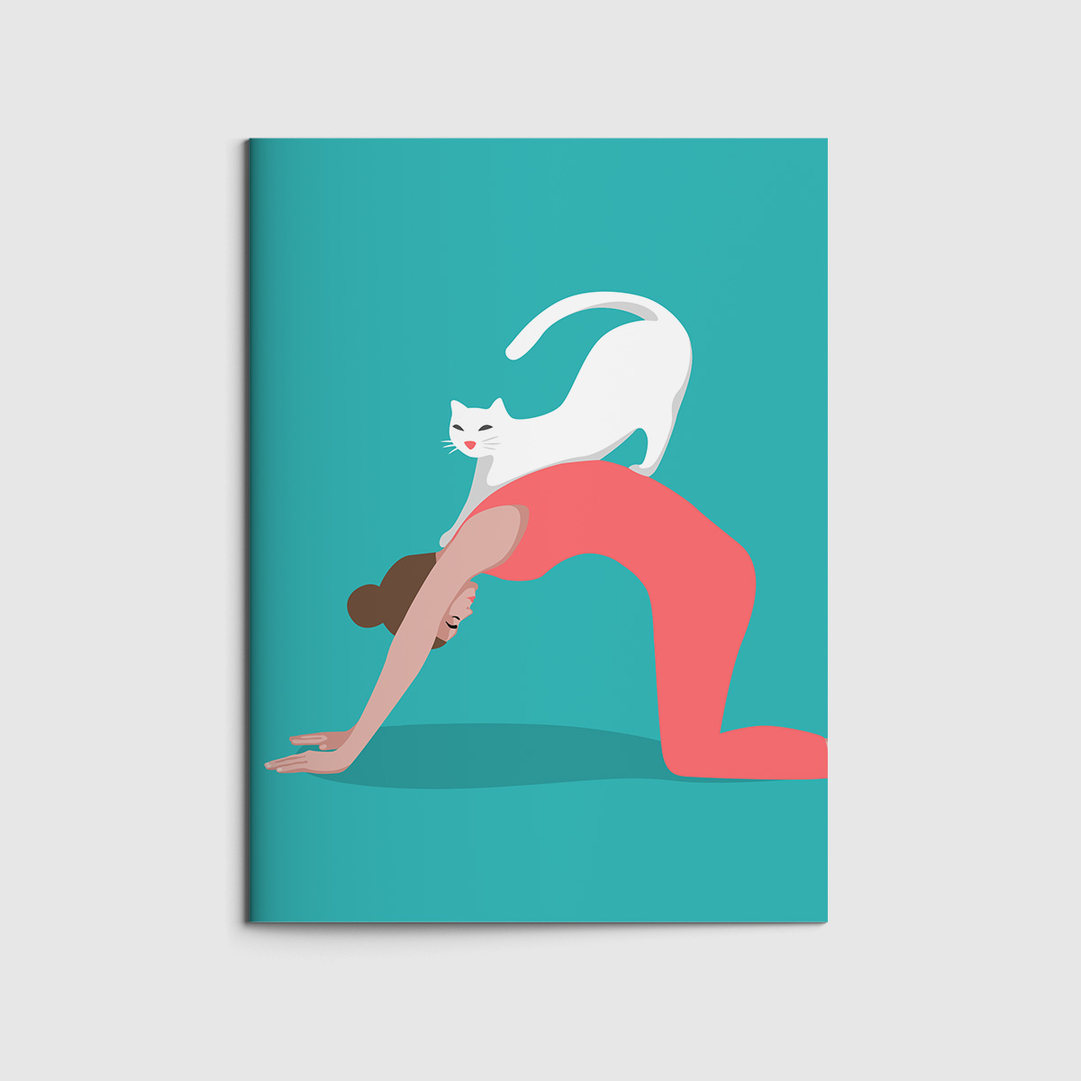 Notizheft A6 - neonstyle - Yoga with Cat