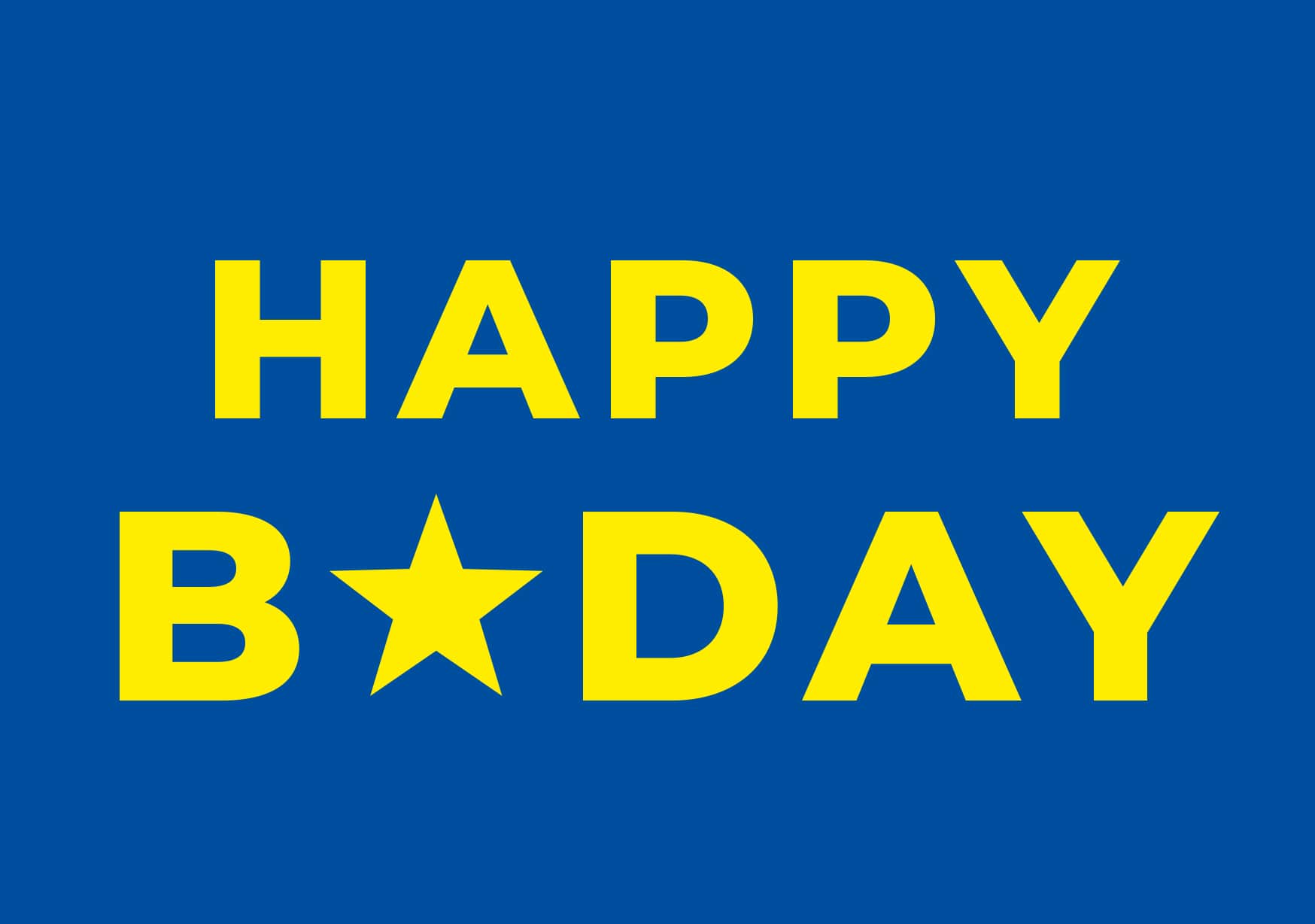 Postkarte - neonstyle - Happy B-Day royalblau